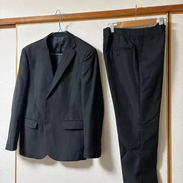 남성용 블랙 포멀 수트 셋업