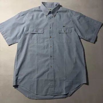 CHEMISE LACOSTE 슈미즈 반팔 샴브레이 셔츠 스카이블루 5
