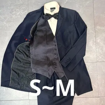 미사용급 고급 3종 세트 턱시도 신랑 네이비 촬영용 결혼식