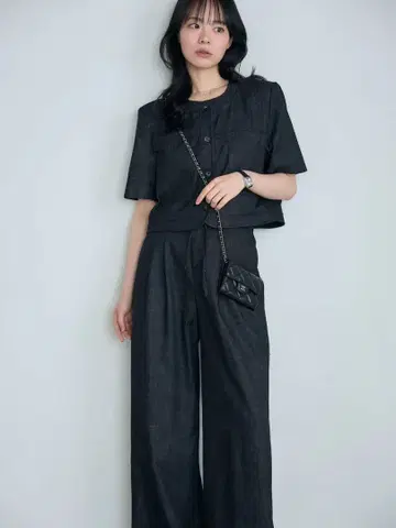 nairo 더블 포켓 숏 자켓 턱 스트레이트 팬츠