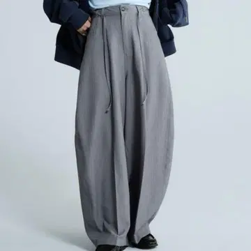 JEANASIS 백 턱 코쿤 팬츠 그레이 S 사이즈