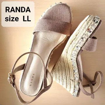 미사용급 RANDA 비쥬 웨지솔 샌들 LL 브라운