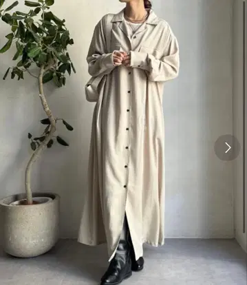 DouDou 리오셀 롱 셔츠 드레스 네이비