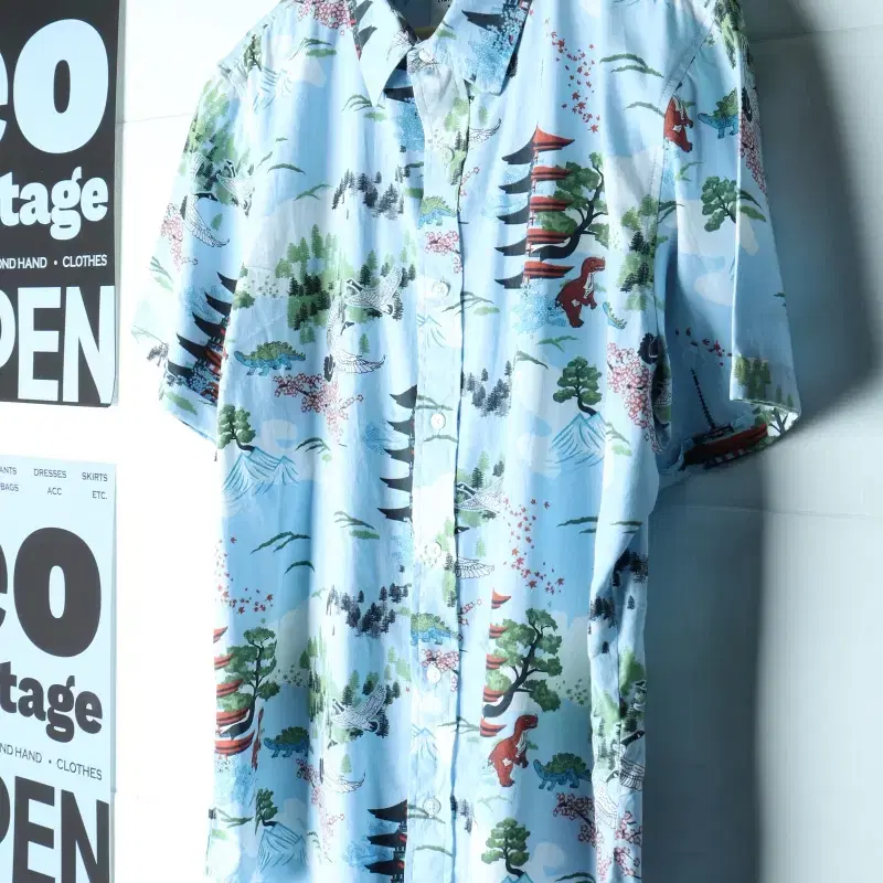 (XL-2XL) 루트웨어 반팔셔츠 남방 USA 하와이안-H35057