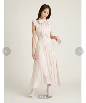 허리 핀턱 보타이 원피스 snidel