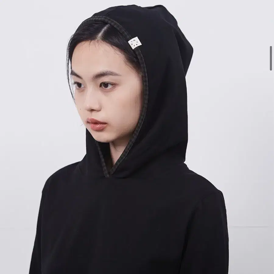 오헤시오 롱 후드 티셔츠 블랙
