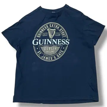 [ M ] GUINESS BEER 프린트 T셔츠 반팔 T셔츠 블랙 T셔츠