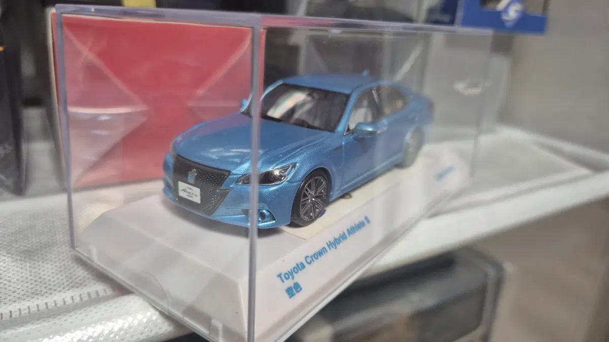 1/43 교쇼 도요타 크라운 애슬리트s 블루 모형,다이캐스트