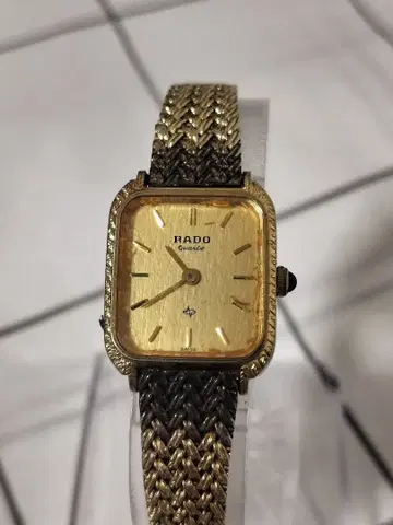 RADO 라도 스퀘어 133.9517.2 쿼츠 손목시계 작동 안 함