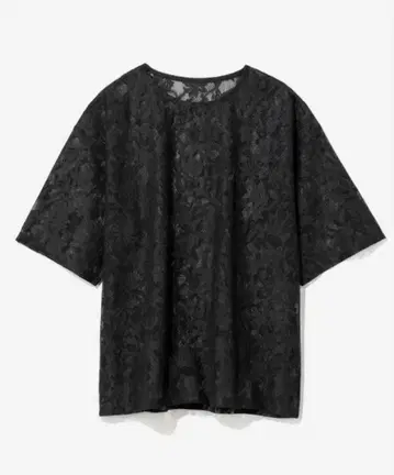 HARE 플라워 패턴 레이스 풀오버 SS (Black)