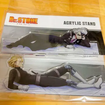 Dr.STONE 오리지널 일러스트 아크릴 스탠드 제노 스탠리 곁잠 눕기