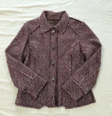 헤링본 자켓 블루종 퍼플 계열 구제 의류 y2k vintage