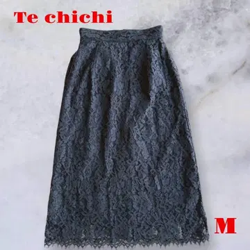 무료배송 테치치 전체 레이스 타이트 스커트 네이비 옆 밴딩 M