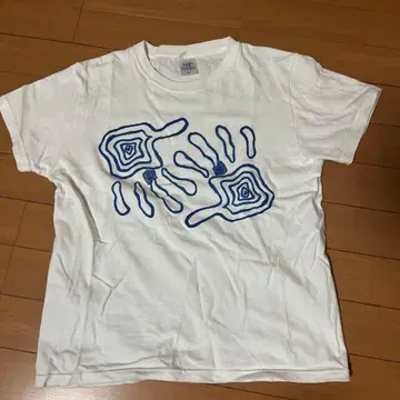 Hand tee 화이트 블루 T셔츠 레어 사이즈