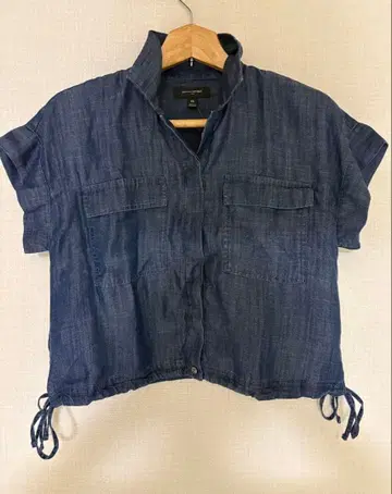 택 포함 새상품 BANANA REPUBLIC 리오셀 100% 반팔 셔츠 XS