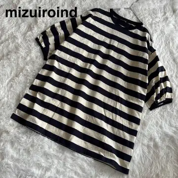mizuiro ind 보더 티셔츠 반팔T셔츠 중고품