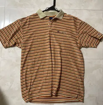 Champion 피케 셔츠 보더 3LARGE 구제 의류