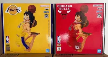 [ 미개봉 새상품 ] 원피스 NBA 루피 레이커스 불스 2체 세트