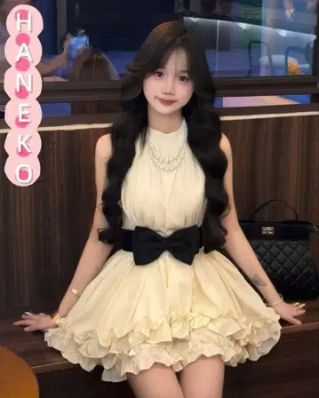 새상품 슬리브리스 미니 원피스 화이트 드레스 파티용