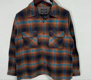 pendleton 옴브레 체크 셔츠 오픈 카라 셔츠