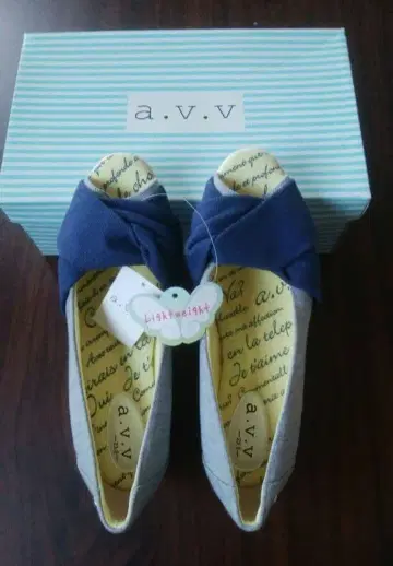 a.v.v 플랫슈즈 네이비 23.5cm
