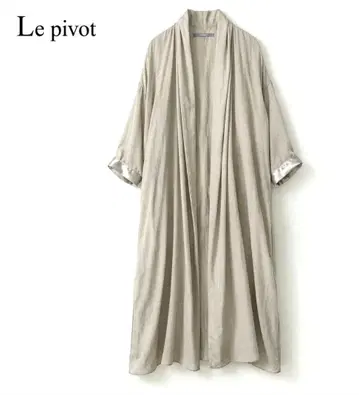 새상품급 Le pivot 데님 라이크 로브 롱 겉옷 일본제 7부 소매