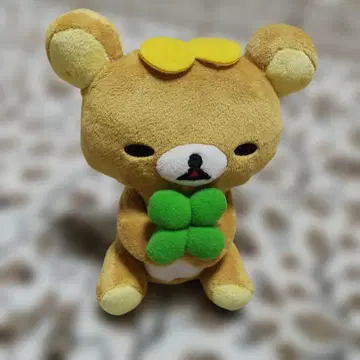 리락쿠마 봉제 인형 네잎클로버
