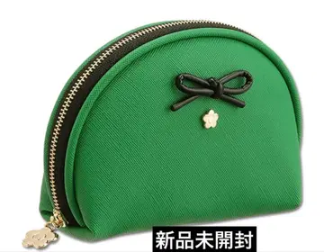 미개봉 새상품! MARY QUANT 사피아노 리본 라운드 파우치 (그린)