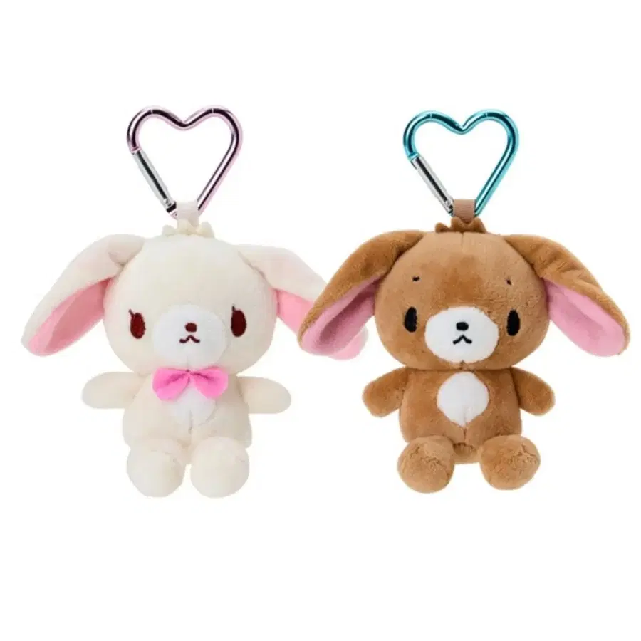 산리오 슈가바니즈 시로우사 쿠로우사 미니 마스코트 하트 키홀더 카라비너