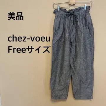 [새상품급] chez-voeu/여성용/팬츠/그레이/체크