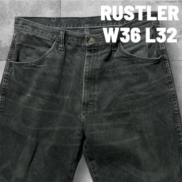 RUSTLER 데미지 데님 블랙 W36 L32