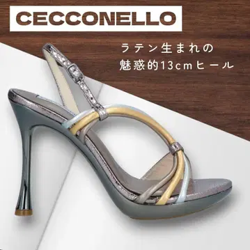 CECCONELLO 메탈릭 샌들 13cm 힐