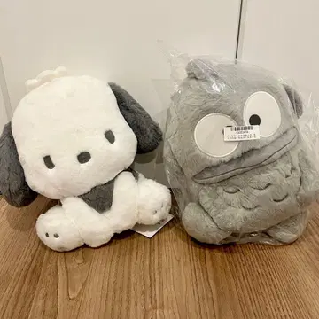 [택 포함 새상품] 산리오 캐릭터즈 흑백 앉은 인형 BIG 타입 2