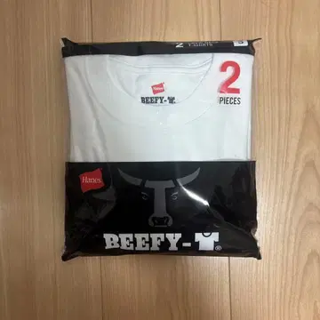 Hanes BEEFY-T 크루넥 티셔츠 2장 세트 화이트