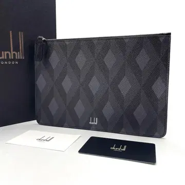 [ 미사용품 ] dunhill 던힐 카도간 미니 파우치 가죽 그레이 블랙