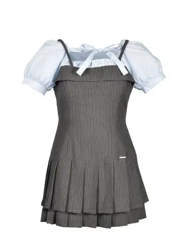 릴리 에뮤리 Double Pleated Ribbon Onepiece