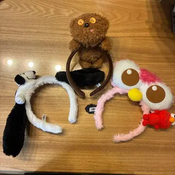 유니버셜 머리띠 3종 세트 (스누피, 모피, 팀)