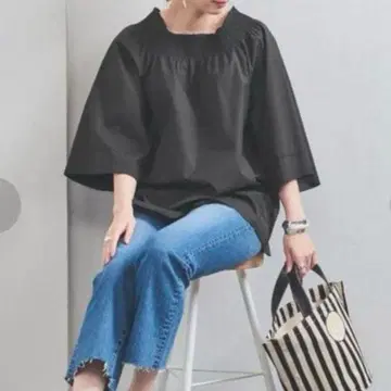 UNITED ARROWS 셔링 오프숄더 블라우스