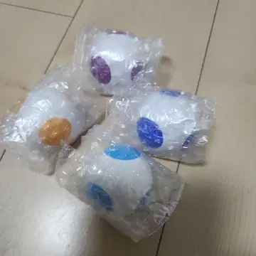 요시 메지루시 액세서리 캡슐만 4개, 스카이블루, 보라색, 파랑, 오렌지