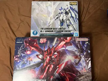 RG 하이 뉴 건담 티타늄 피니쉬 & HG 나이팅게일 세트
