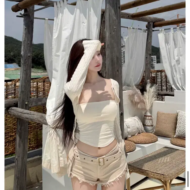 카인다미 옆가슴 볼륨 캡내장 튜브탑 아이보라S