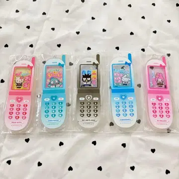 산리오 캐릭터즈 시크릿 휴대폰풍 키링 5종 세트
