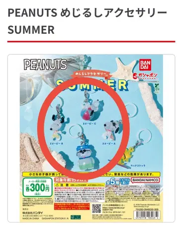 PEANUTS 메지루시 액세서리 SUMMER [ 4종 세트 ]
