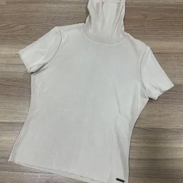 FOXEY BOUTIQUE 터틀넥 반팔 니트 베이지 40