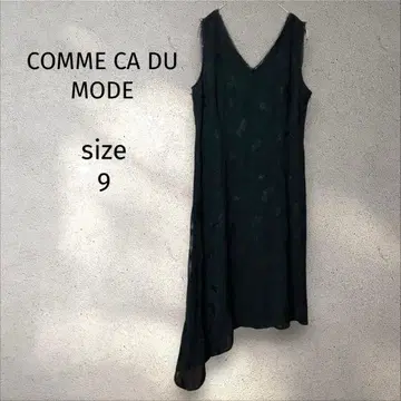 COMME CA DU MODE* [ 9 ] 꽃무늬 슬리브리스 롱 원피스 블랙