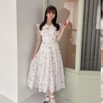 evelyn 리본 롱 원피스