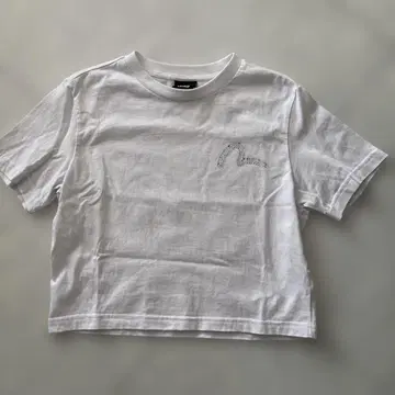 EVISU 큐빅 로고 반팔 T셔츠 화이트 S