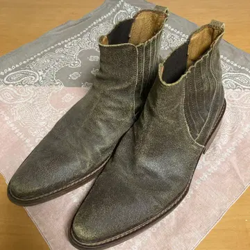 사이드 고어 부츠 다크 브라운 가죽