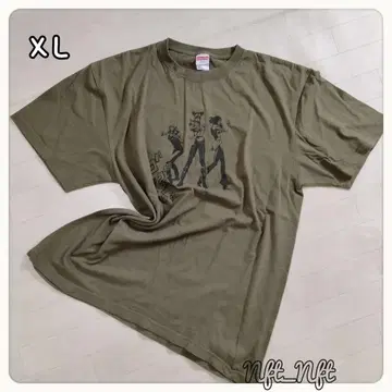죠죠의 기묘한 모험 T셔츠 카키 XL