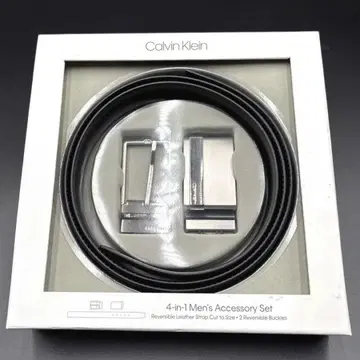 [ 미사용 새상품 ] Calvin Klein 천연 가죽 리버서블 벨트 4WAY 블랙
